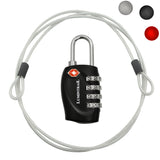 Travel Lock with Steel Cable TSA Approved 