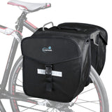 Bike 36L Double Panniers - Saddle Bags for Rear Rack Bicycles with Safety Reflective Strips, and Carrying Handle - Perfect for Grocery Shopping, Easy Commuting and Long Cycling Trips