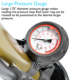 160 PSI High Pressure Dual Valve Bike Floor Pump with Pressure Gauge, Fits Presta & Schrader Valves