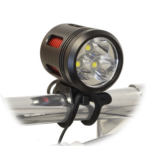 3000 Lumen LED Bicycle Headlight Set with Helmet Mount