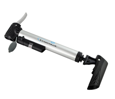 Telescoping Mini Bike Pump Dual Nozzle with Built-in Gauge – Lumintrail