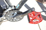 Bike Pedals: Flat Alloy Platform for MTB or BMX Mountain Bikes